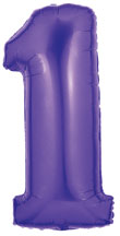 Number 1 Balloons Purple QN12601P